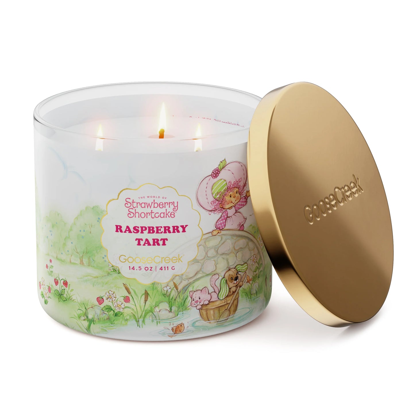 Raspberry Tart 3-Wick Strawberry Shortcake Candle