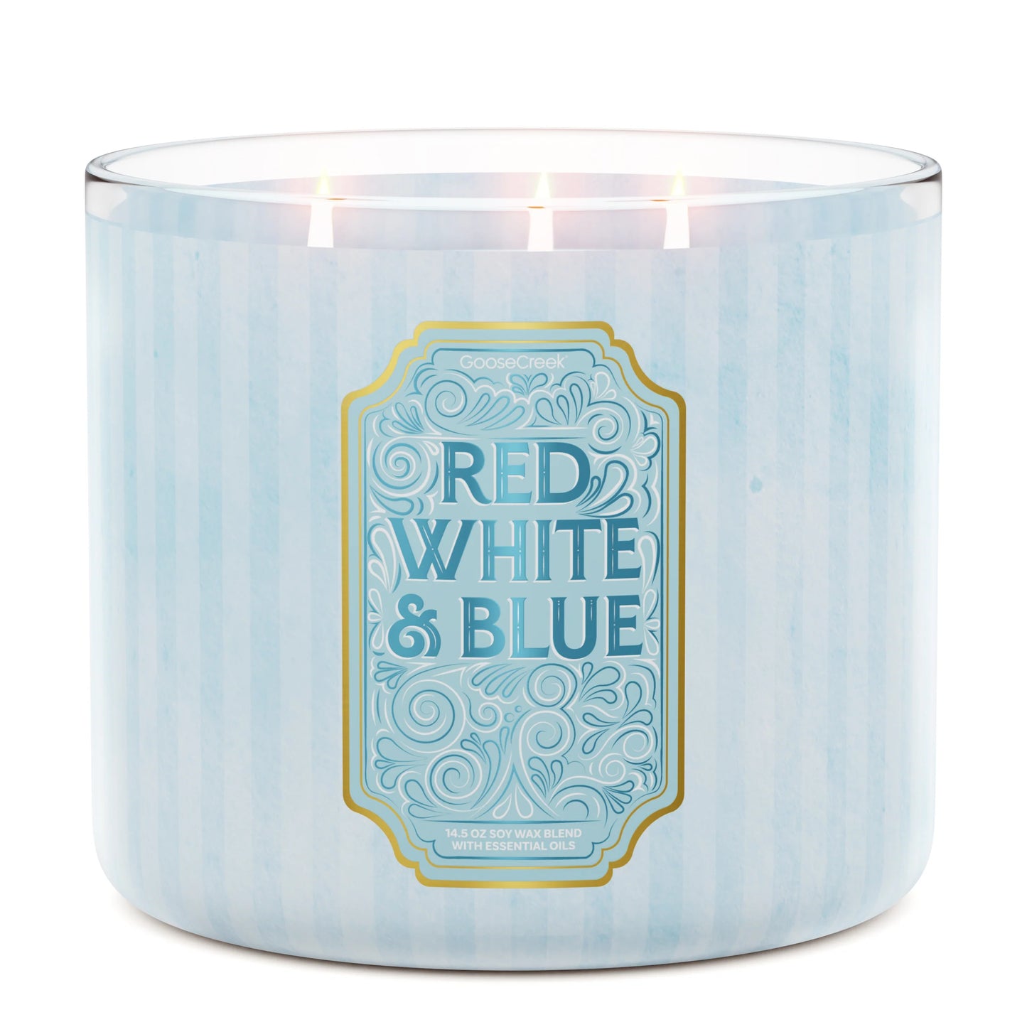 Red, White & Blue 3-Wick Candle