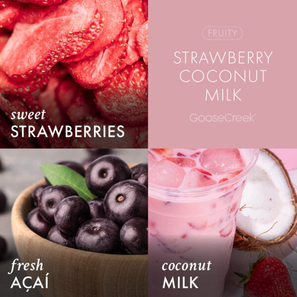 Strawberry Coconut Milk 3-Wick Candle