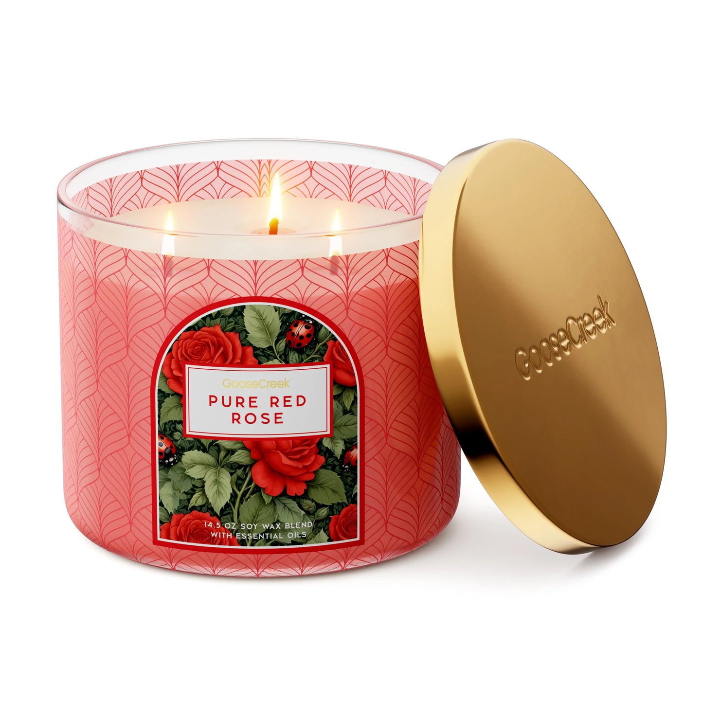Pure Red Rose 3-Wick Candle