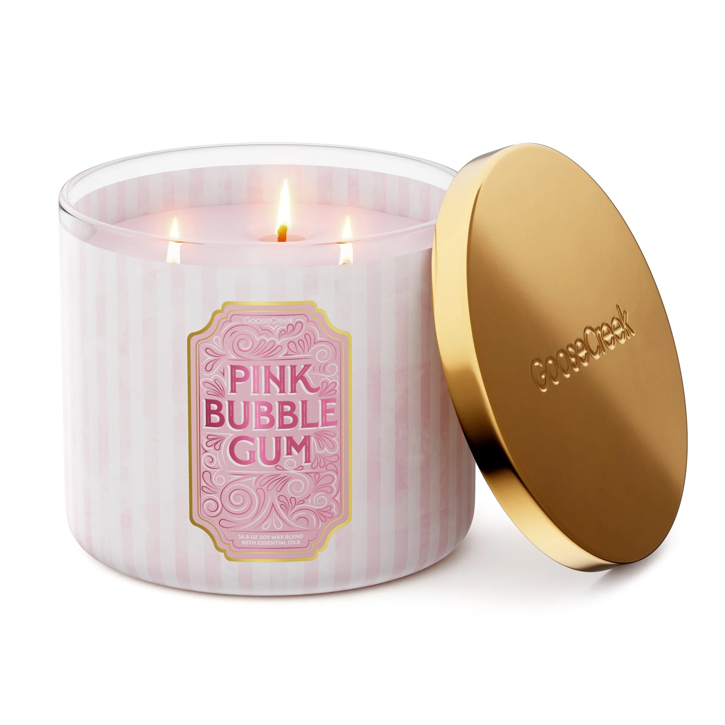 Pink Bubble Gum 3-Wick Candle