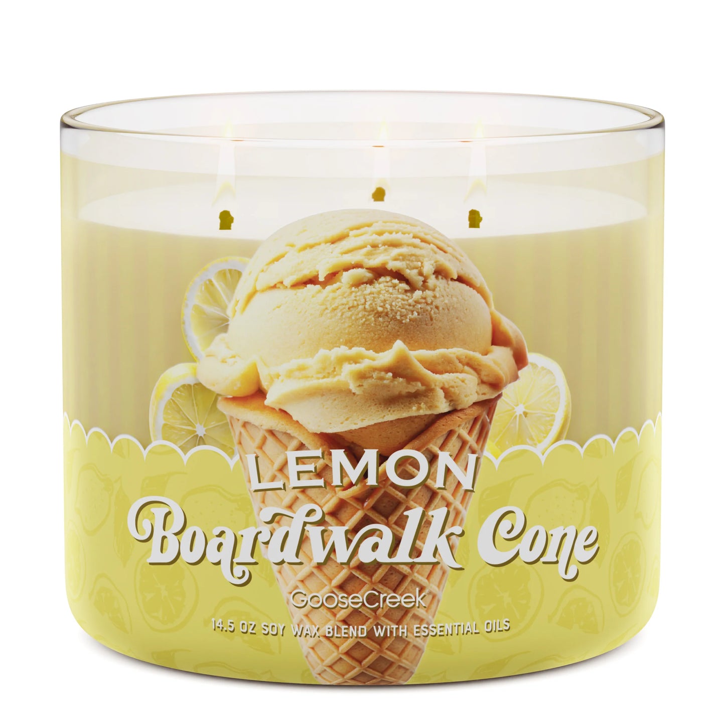Lemon Boardwalk Cone 3-Wick Candle