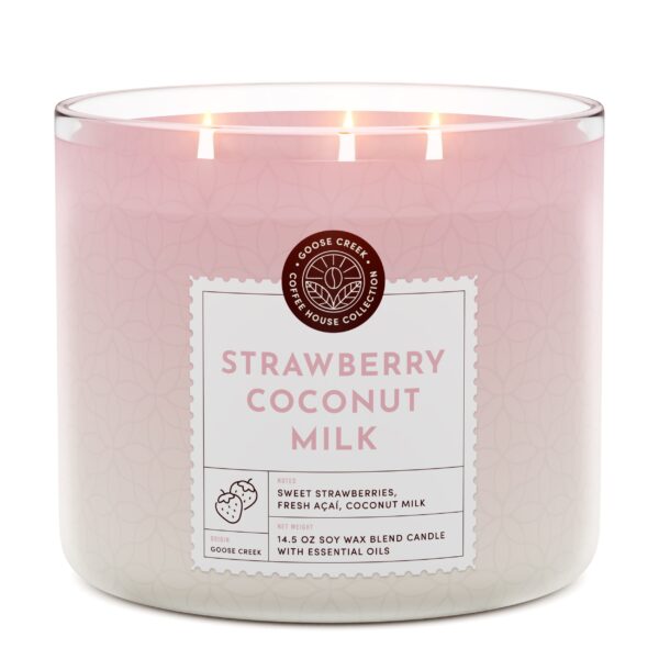 Strawberry Coconut Milk 3-Wick Candle