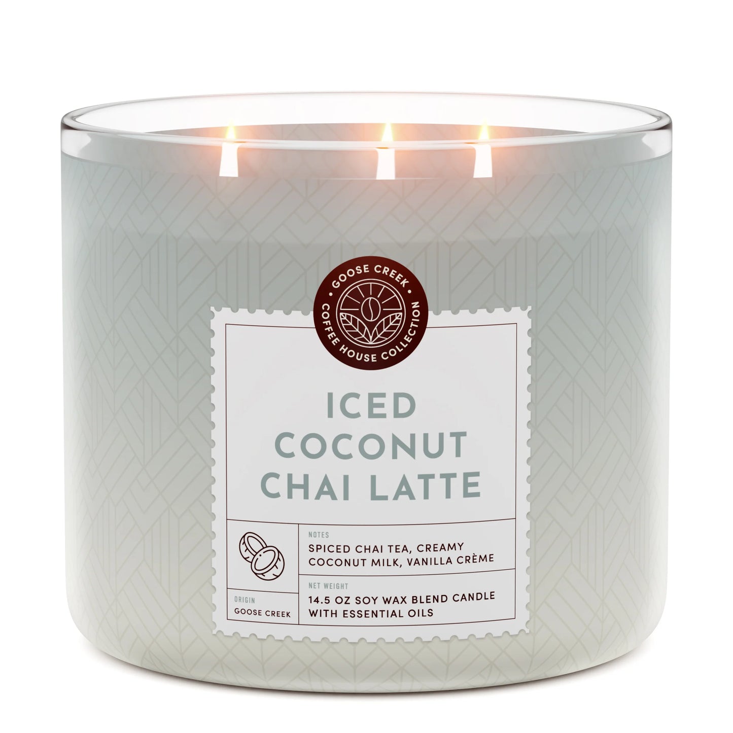 Iced Coconut Chai Latte 3-Wick Candle