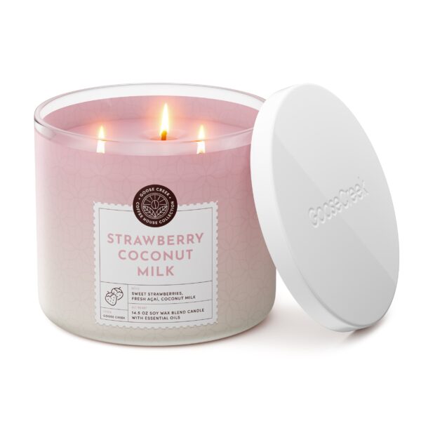 Strawberry Coconut Milk 3-Wick Candle