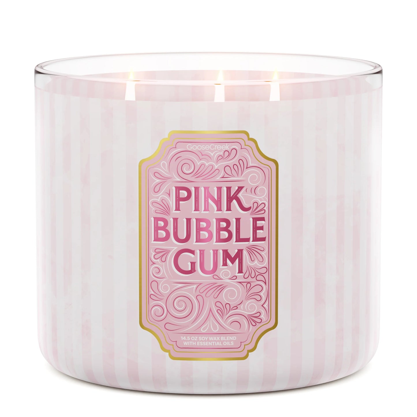 Pink Bubble Gum 3-Wick Candle