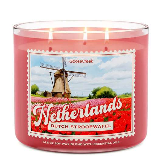 Dutch Stroopwafel Netherlands 3-Wick Candle