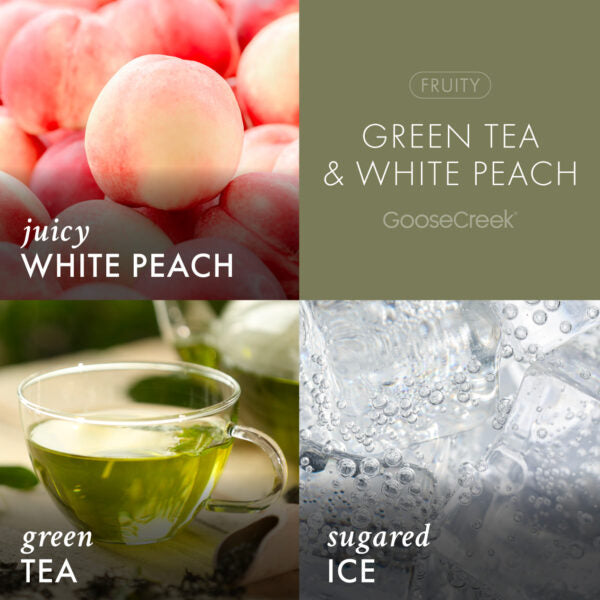 Green Tea & White Peach Japan 3-Wick Candle