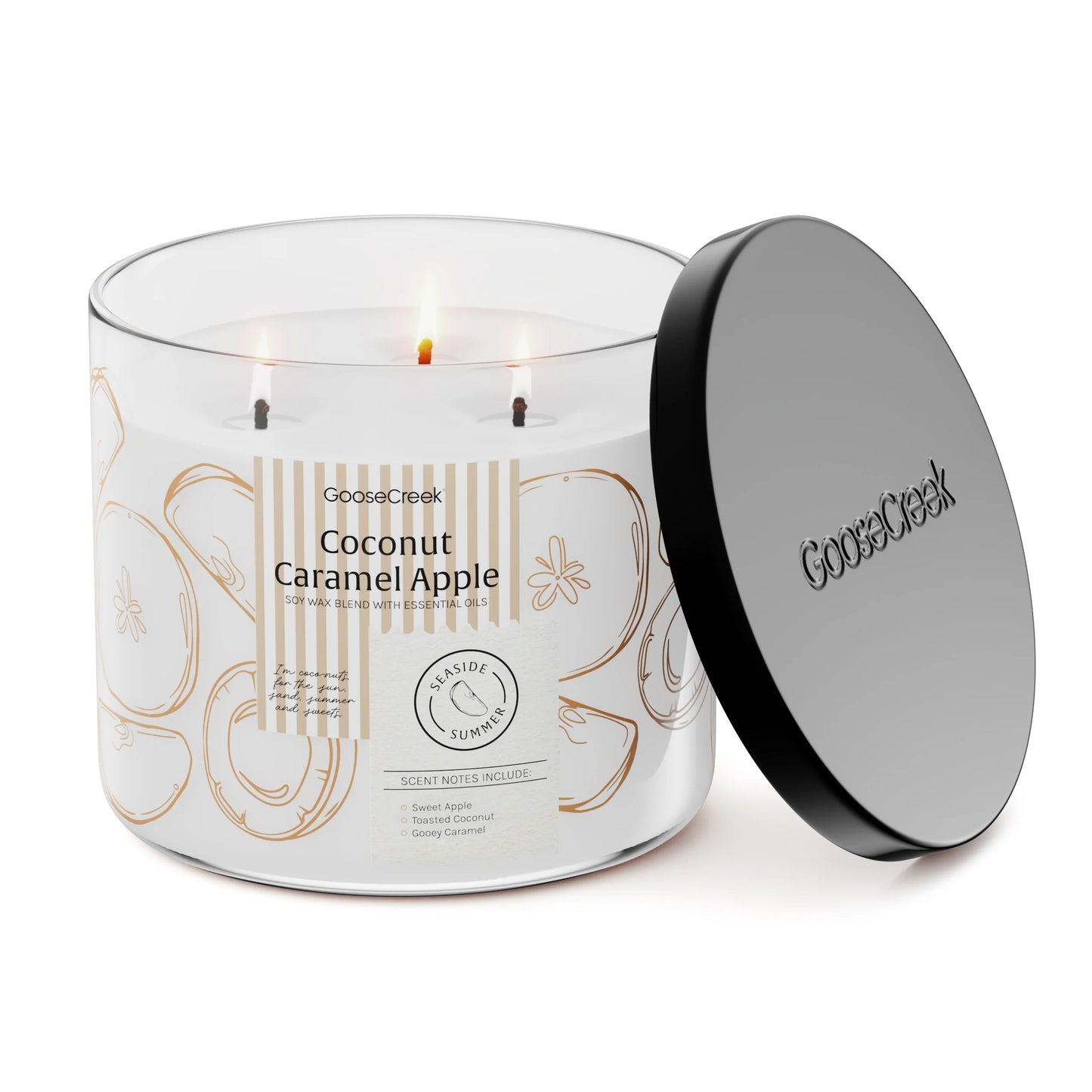 Coconut Caramel Apple 3-Wick Candle