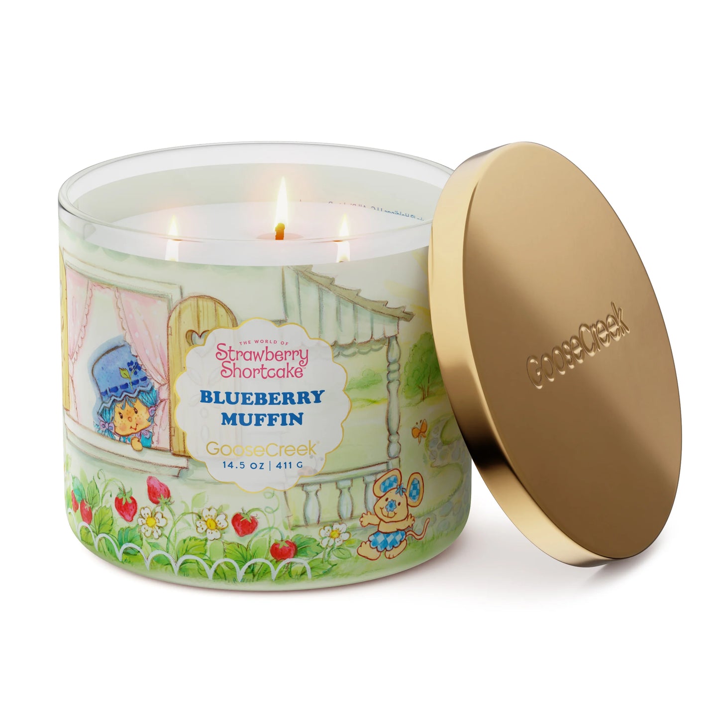 Blueberry Muffin 3-Wick Strawberry Shortcake Candle